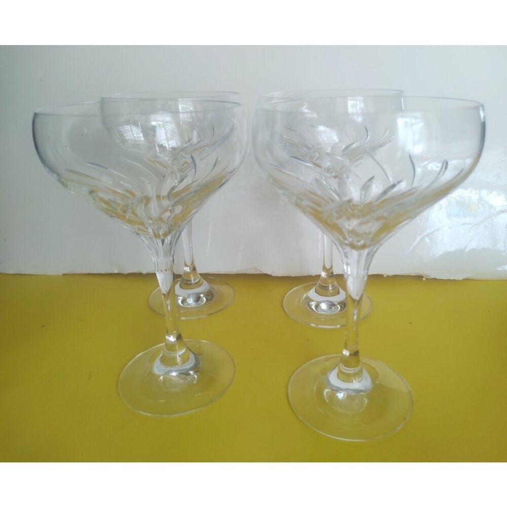 Vintage Schott Zwiesel Carousel Champagne Sherbet Goblet Set of 4